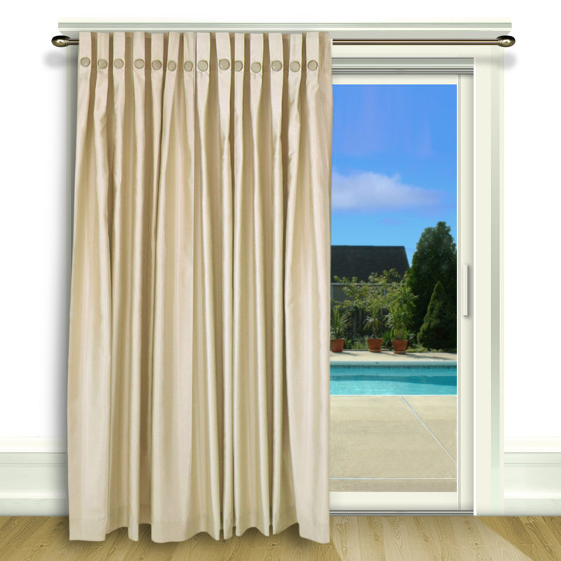 Highland Dunes Kensa Patio Solid Room Darkening Thermal Pinch Pleat